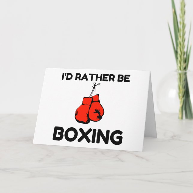 RATHER BE BOXING FEIERTAGSKARTE (Vorderseite)