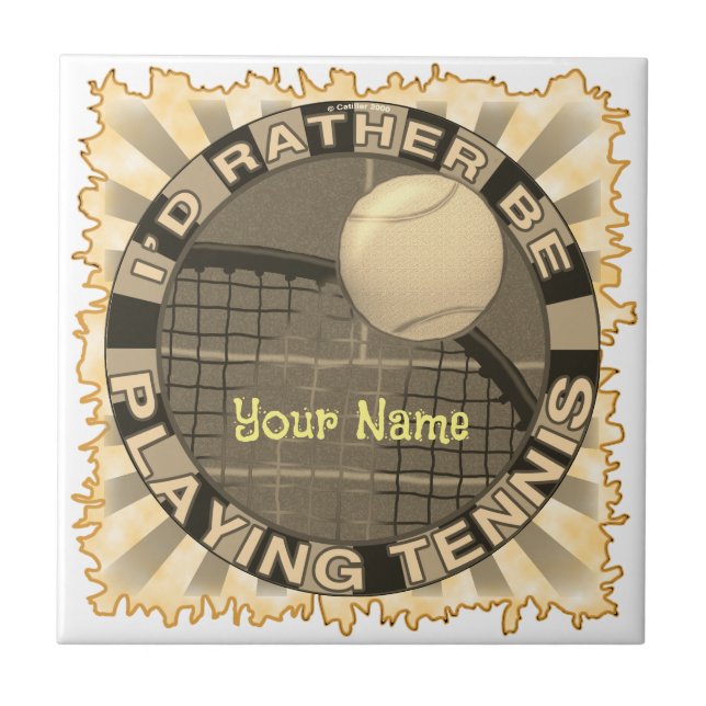 Rather Play Tennis Fliese (Vorderseite)