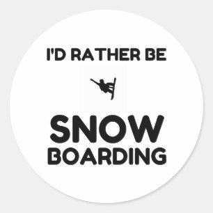 RATHER SNOWBOARING RUNDER AUFKLEBER