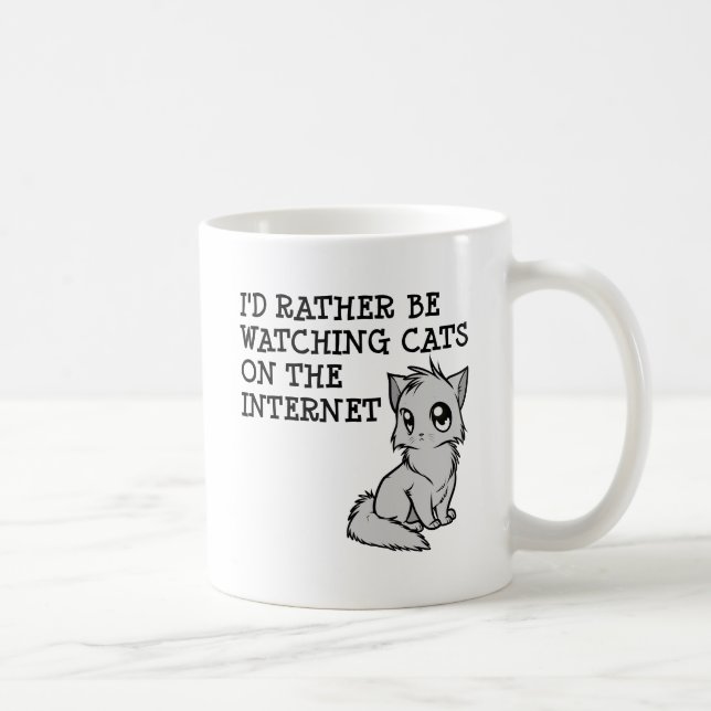 Rather Watch Cats Funny Mug Kaffeetasse (Rechts)