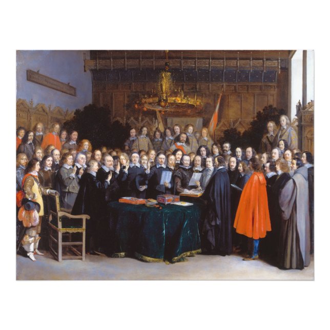Ratifizierung des Vertrags von Münster 1648 Fotodruck (Vorne)