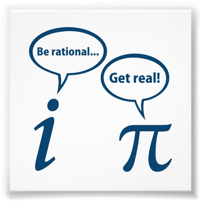 Rational sein erhalten Sie echte imaginäre Mathema Fotodruck (Vorne)
