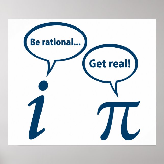 Rational sein erhalten Sie echte imaginäre Mathema Poster (Vorne)