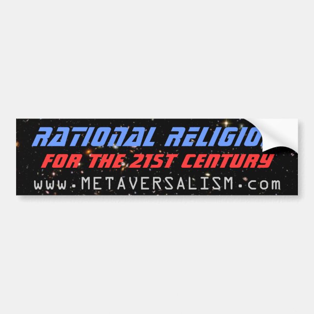 Rationale Religion Autoaufkleber (Vorne)