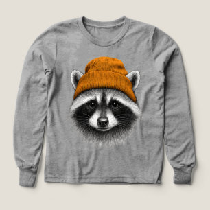 Raton laveur mignon avec bonnet - Graphisme faune 