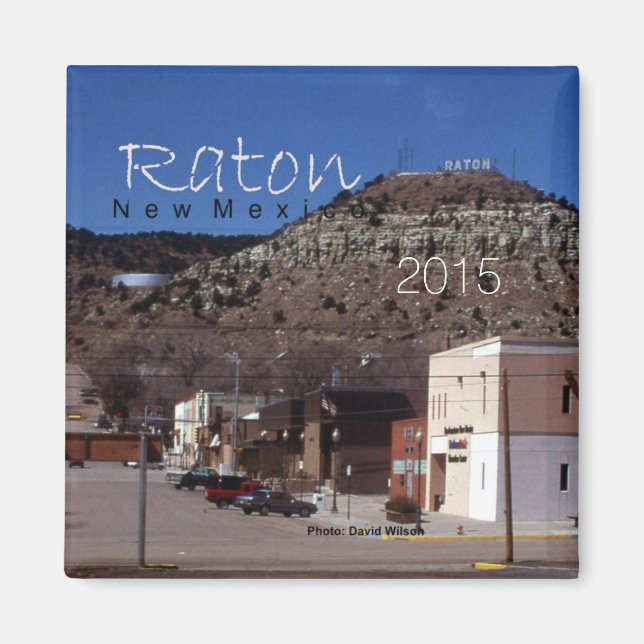 Raton New Mexico USA State Souvenir Frigo Magnet (Devant)