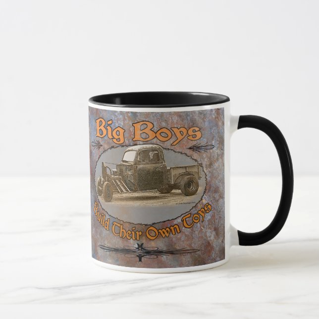 Ratrod LKW-rostiges Metall Tasse (Rechts)