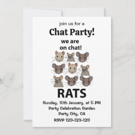 Rats Animal, das wir auf Chat sind Funny Rats Einladung