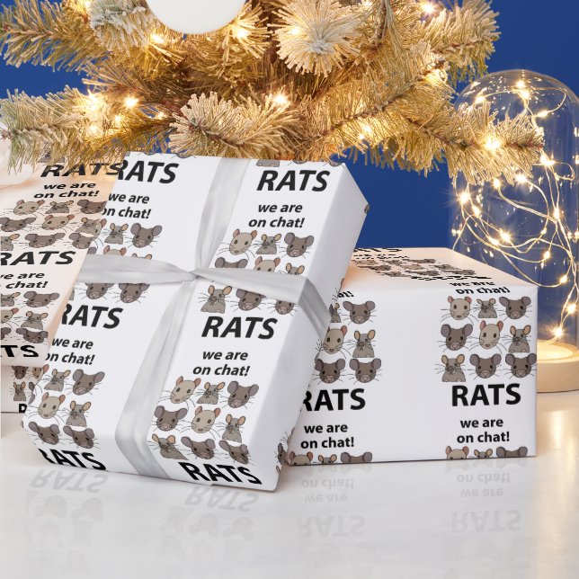 Rats Animal, das wir auf Chat sind Funny Rats Geschenkpapier (Feiertage)