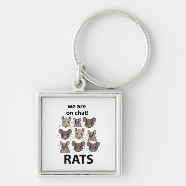 Rats Animal, das wir auf Chat sind Funny Rats Schlüsselanhänger (Vorne)