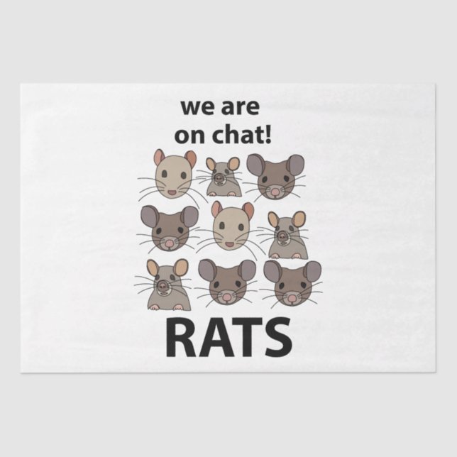 Rats Animal, das wir auf Chat sind Funny Rats Seidenpapier (Vorderseite)
