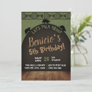 Rats le long de son dos anniversaire Invitation