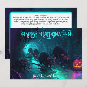 Rats 'n' Jack: Kanalspektakel Halloween-Karte Einladung