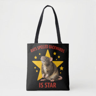 RATS rückwärts geschrieben ist STAR ! Lustiges Rat Tasche