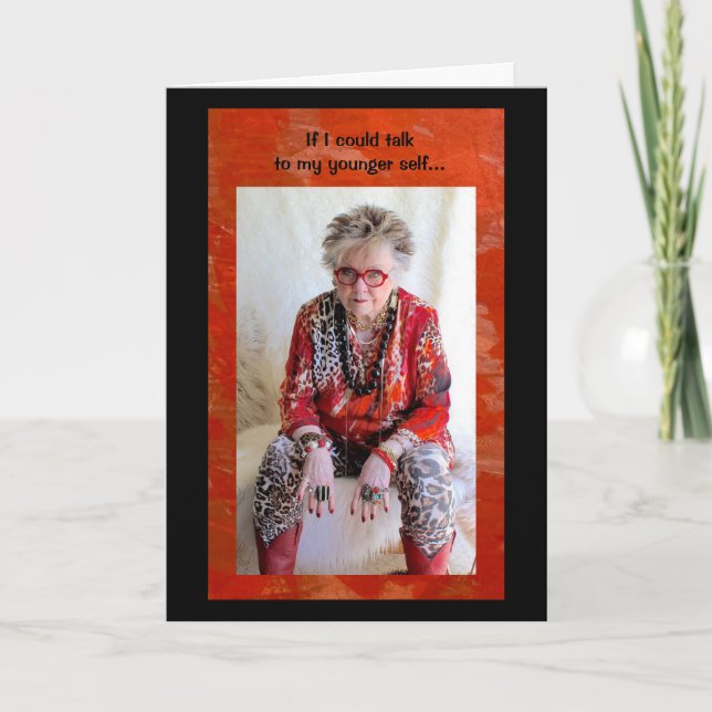 Ratschlag für mein jüngeres Selbst Karte (Vorderseite)