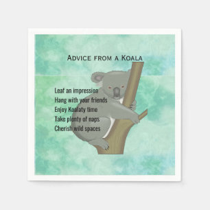 Ratschläge eines Koala-Designpapiers Napkins Serviette