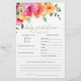 Ratschläge für Babyvorhersagen Farbige Frühlingsbl