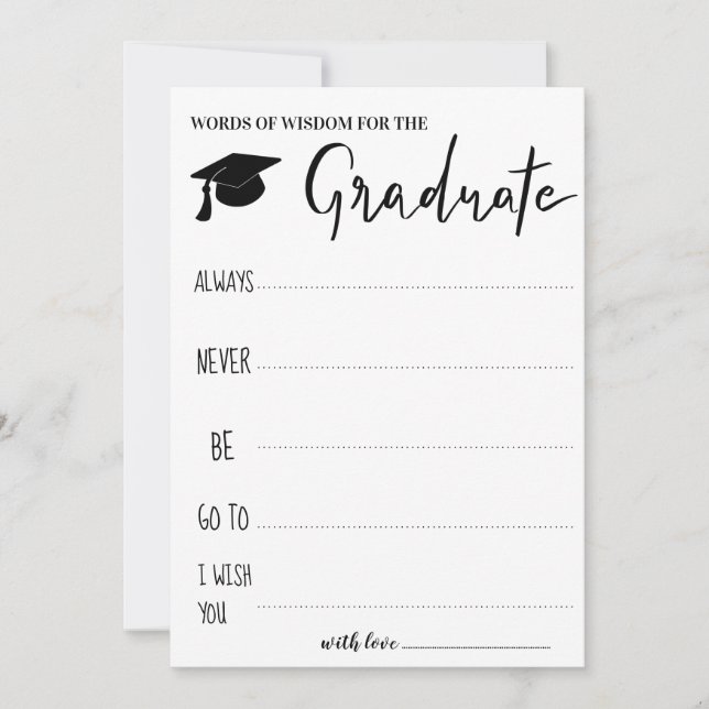 Ratschläge für das Abitur| Worte der Weisheit Einladung (Vorderseite)