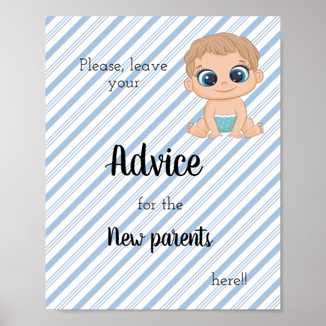 Ratschläge für den Baby-Boy der Neueltern Poster (Vorne)