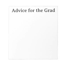 Ratschläge für den Grad Notizblock