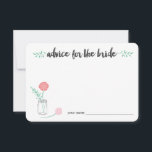 Ratschläge für die Bride Cards | Botanischer Mason Hinweiskarte<br><div class="desc">Sammeln Sie Ratschläge für die zukünftige Braut mit diesen süßen Karten. Platzieren Sie einen Stapel am Eingang des Party, verließ einen an jeder Stelle, oder geben Sie ihn durch. In unserem botanischen Glaskeramikdesign finden Sie Blume und Blätter in Rosa, Pfirsich und Minze, eingebettet in einem hübschen Glasgefäß. Koordiniert mit unseren...</div>