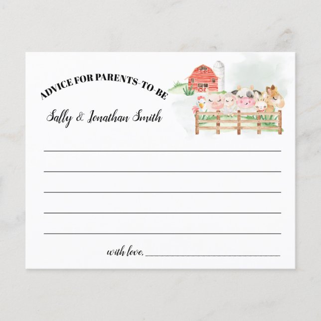 Ratschläge für die Eltern auf der Karte (Vorne)