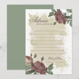 Ratschläge für die Mama Burgundy Blush Floral Gold Einladung