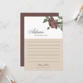 Ratschläge für die Mama Burgundy Blush Floral Gold Einladung