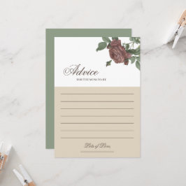 Ratschläge für die Mama Burgundy Blush Floral Gold Einladung