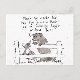 Ratschläge für einen Welpen Postkarte