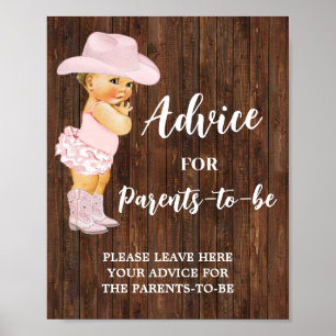 Ratschläge für Eltern zur Babyduschensignatur von  Poster