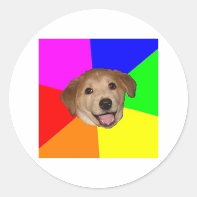 Ratschläge für Hunde Hinweise für das Tier Runder Aufkleber (Vorderseite)