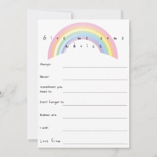 Ratschläge für Soft Pastellmilch Regenbogen Babydu Einladung