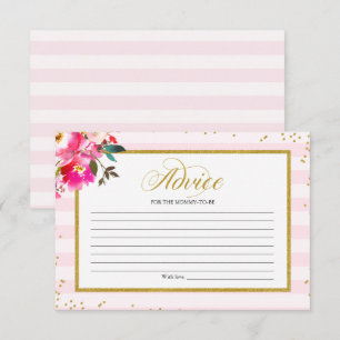 Ratschläge für werdende Mütter Pink Gold Florale B Einladung