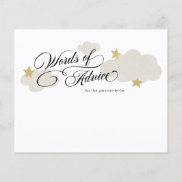 Ratschläge für zukünftige Eltern Cloud Baby Shower