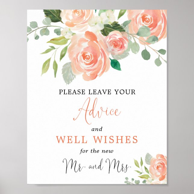 Ratschläge und Brunnenwünsche Grünpflanzen Bridal- Poster (Vorne)