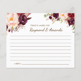 Ratschläge und Wünsche für eine Karte mit doppelte