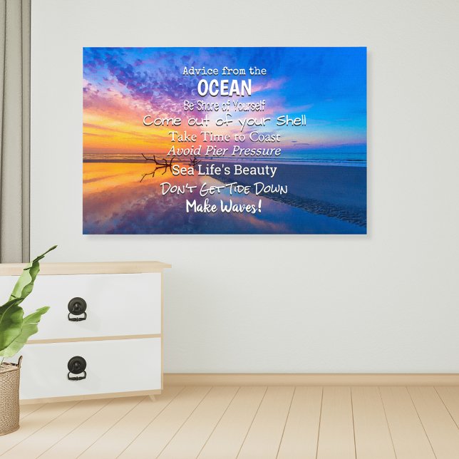 Ratschläge vom Ocean Dusk Driftwood Beach Poster (Von Creator hochgeladen)