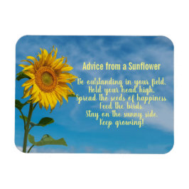 Ratschläge von einem Sonnenblumendesign-Magnet Magnet