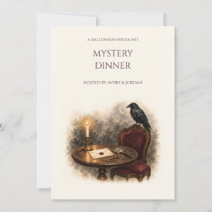 Rätsel der Raben Halloween-Mystery-Dinner-Einladun Einladung