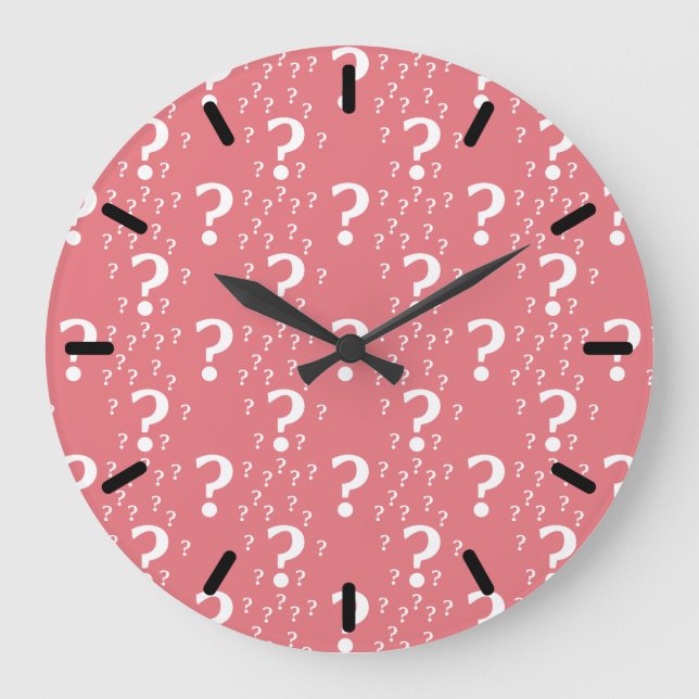 Rätsel-Fragezeichen Große Wanduhr (Vorderseite)