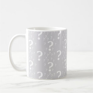Rätsel-Fragezeichen Rätsel hellgrau Kaffeetasse