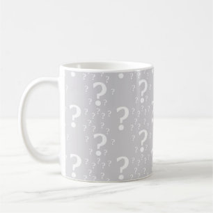 Rätsel-Fragezeichen Rätsel hellgrau Kaffeetasse