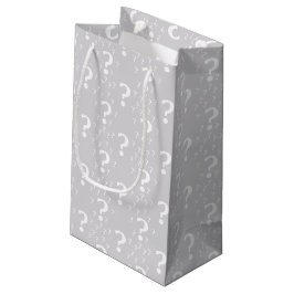 Rätsel-Fragezeichen Rätsel hellgrau Kleine Geschenktüte