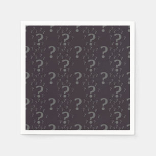 Rätsel Fragezeichen Rätsel-Puzzle grau Serviette