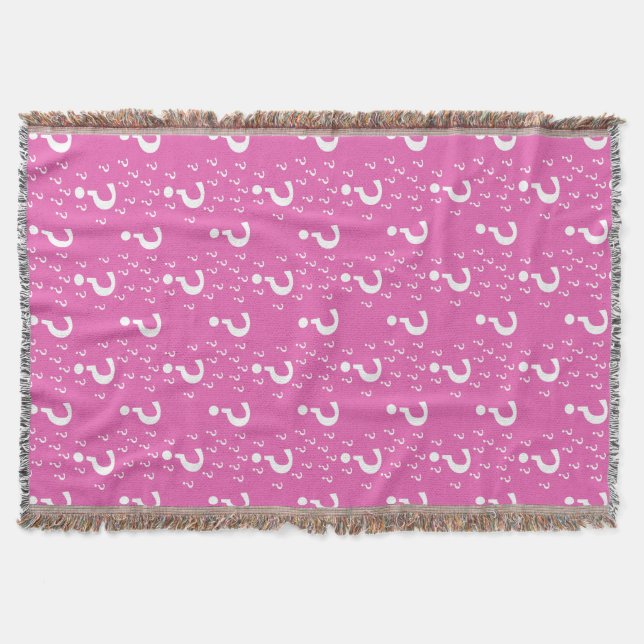 Rätsel-Fragezeichen rätseln pink Decke (Vorderseite)
