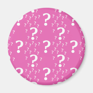 Rätsel-Fragezeichen rätseln pink Magnet