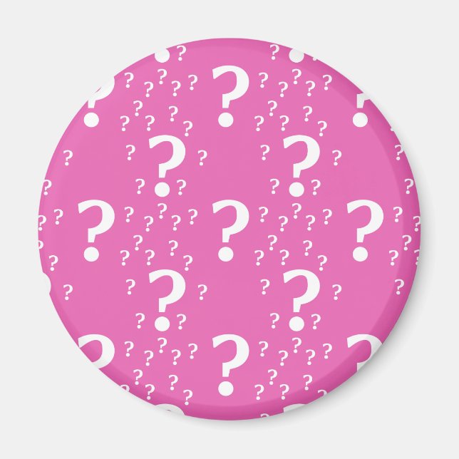 Rätsel-Fragezeichen rätseln pink Magnet (Vorne)
