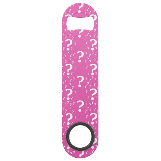 Rätsel-Fragezeichen rätseln pink Speed Flaschenöffner (Vorderseite)