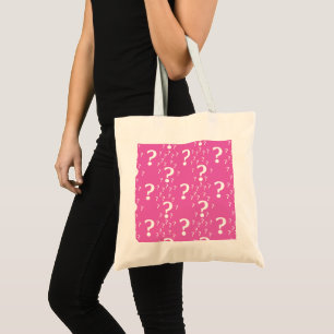 Rätsel-Fragezeichen rätseln pink Tragetasche